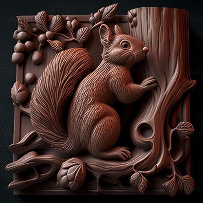 3D model squirrel (STL)